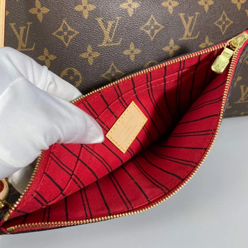 Louis Vuitton LV M40991 Neverfull GM Monogram Canvas Červená