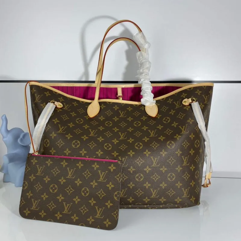 Louis Vuitton LV M41180 Neverfull GM Taška Monogram Plátno Pivoine Růžová