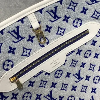 Louis Vuitton LV M46220 Neverfull MM Tote Bag Modrá