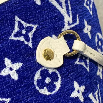 Louis Vuitton LV M46220 Neverfull MM Tote Bag Modrá