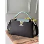 LV M57523 Louis Vuitton Capucines MM Kabelka Černá a Modrá