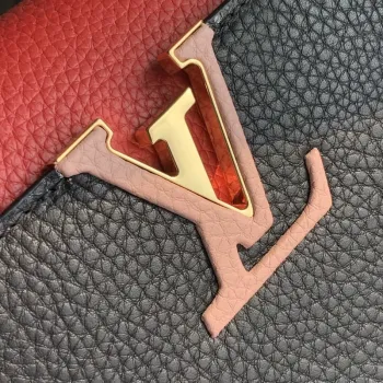 LV M57518 Louis Vuitton Capucines MM Kabelka Černá a Červená