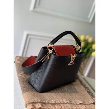 LV M57518 Louis Vuitton Capucines BB Kabelka Černá a Červená