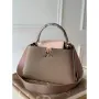 LV M57540 Louis Vuitton Capucines MM Tašky M57903 Šedá a Růžová