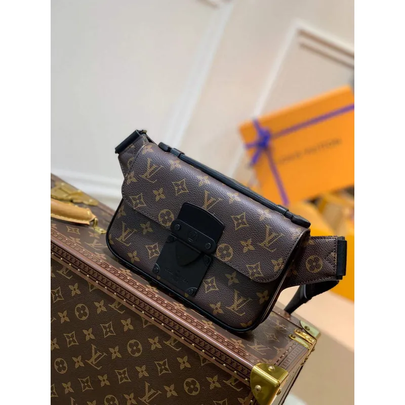 LV M45807 Louis Vuitton S Lock Sling Bag Černá