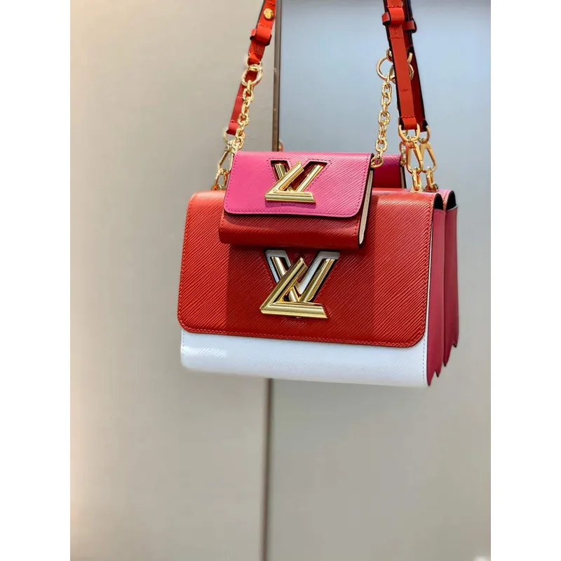 LV M59884 Louis Vuitton Twist MM Kabelka Červená