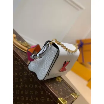 LV M57666 Louis Vuitton Twist MM Epi Kabelka M57667 M57669 Bílá