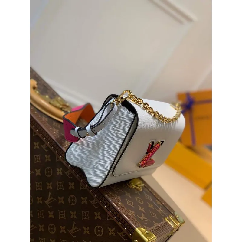 LV M57666 Louis Vuitton Twist MM Epi Kabelka M57667 M57669 Bílá