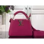 LV M56071 Louis Vuitton Capucines Mini Kabelka Hluboká Růžová