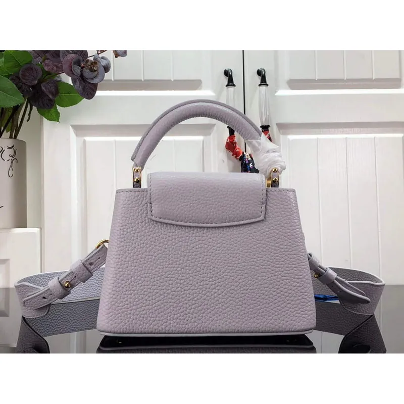 LV M56071 Louis Vuitton Capucines Mini Kabelka Taro Purple