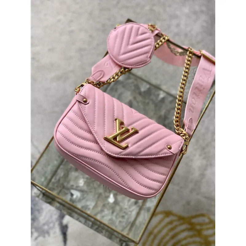 LV M56468 Louis Vuitton New Wave Multi Pochette Kůže M56461 Růžová