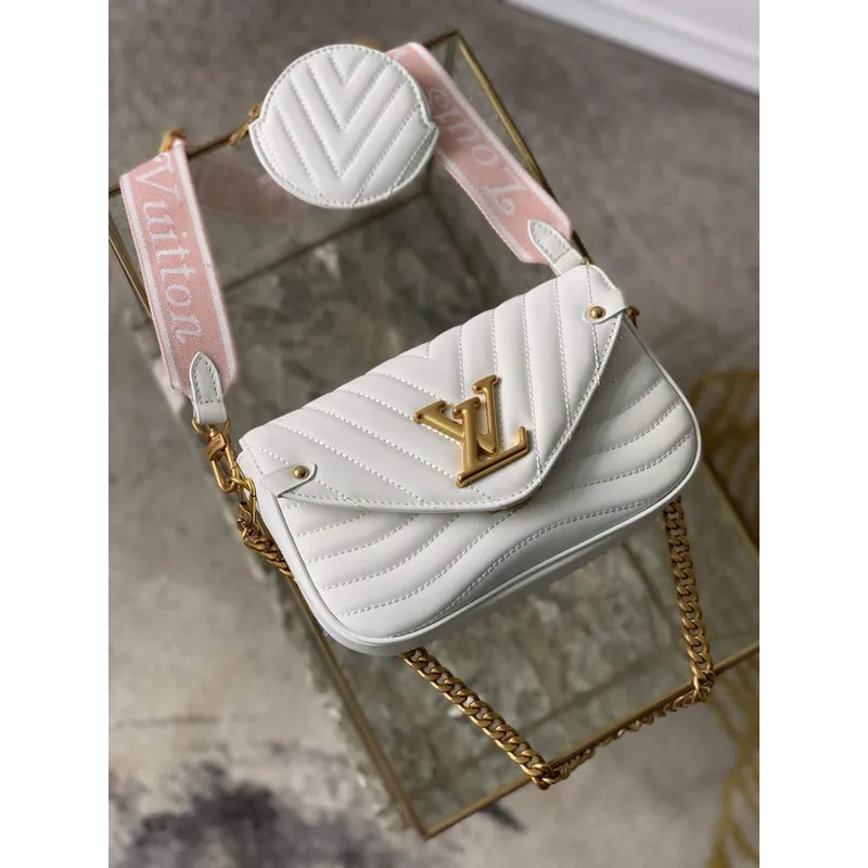 LV M56466 Louis Vuitton New Wave Multi Pochette Kůže M56461 Bílá