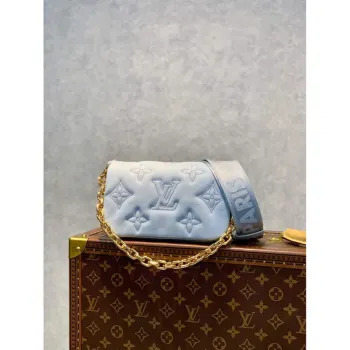 LV M81399 Peněženka Louis Vuitton na popruhu Bubblegram Glacier Blue