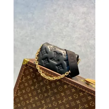 LV M81398 Peněženka Louis Vuitton na popruhu Bubblegram Černá