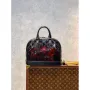 LV M20355 Louis Vuitton Alma PM Kabelka Patentní telecí kůže Černá