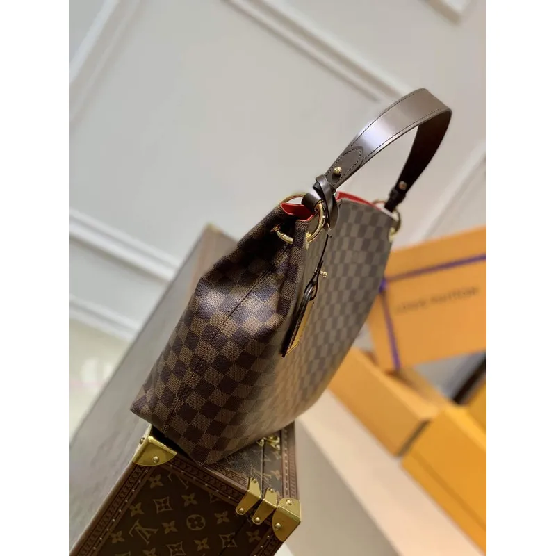 LV N44044 Louis Vuitton Graceful PM N44045 Damier Ebène