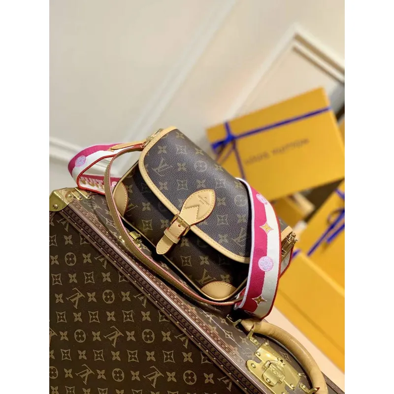 LV M46049 Louis Vuitton Diane Monogram M45985 Taška Růžová