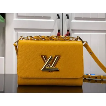 LV M53754 Louis Vuitton Twist MM Epi zrnitá hovězí kůže žlutá