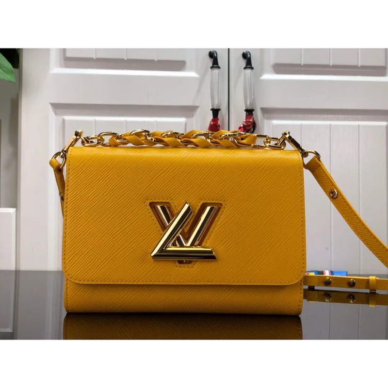 LV M53754 Louis Vuitton Twist MM Epi zrnitá hovězí kůže žlutá