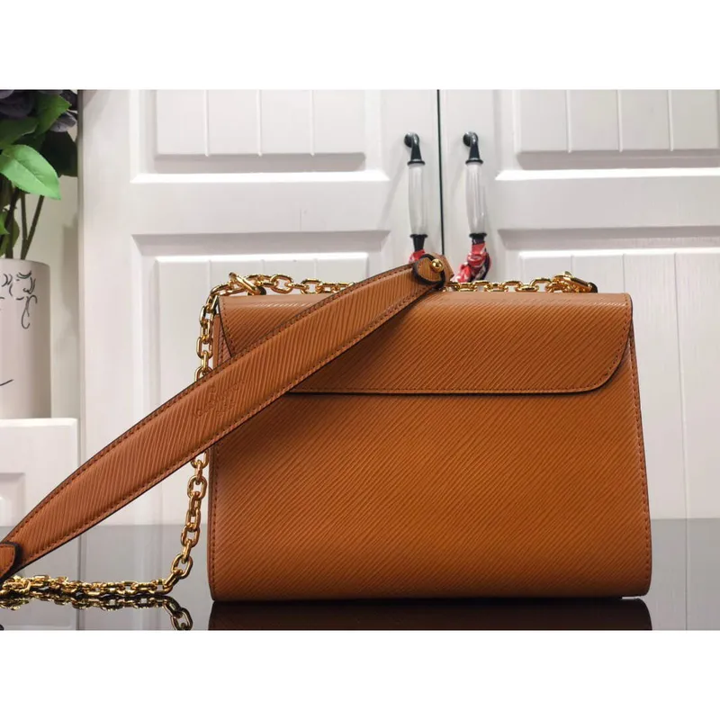 LV M59686 Louis Vuitton Twist MM Zlatý Miel Hnědý