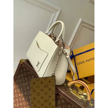 LV M59953 Louis Vuitton Marelle Tote MM Quartz Bílá