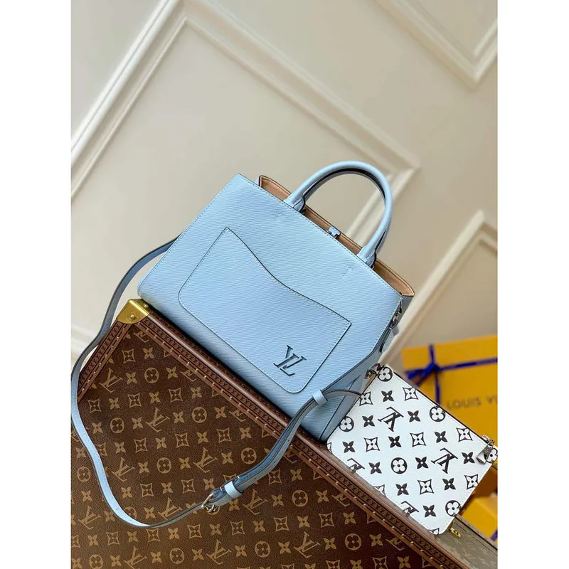 LV M59953 Louis Vuitton Marelle Tote MM Modrá