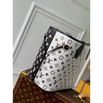 LV M46103 Louis Vuitton Neverfull MM Tote Bag M46102