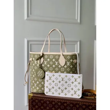 LV M46102 Louis Vuitton Neverfull MM Tote Bag M46103