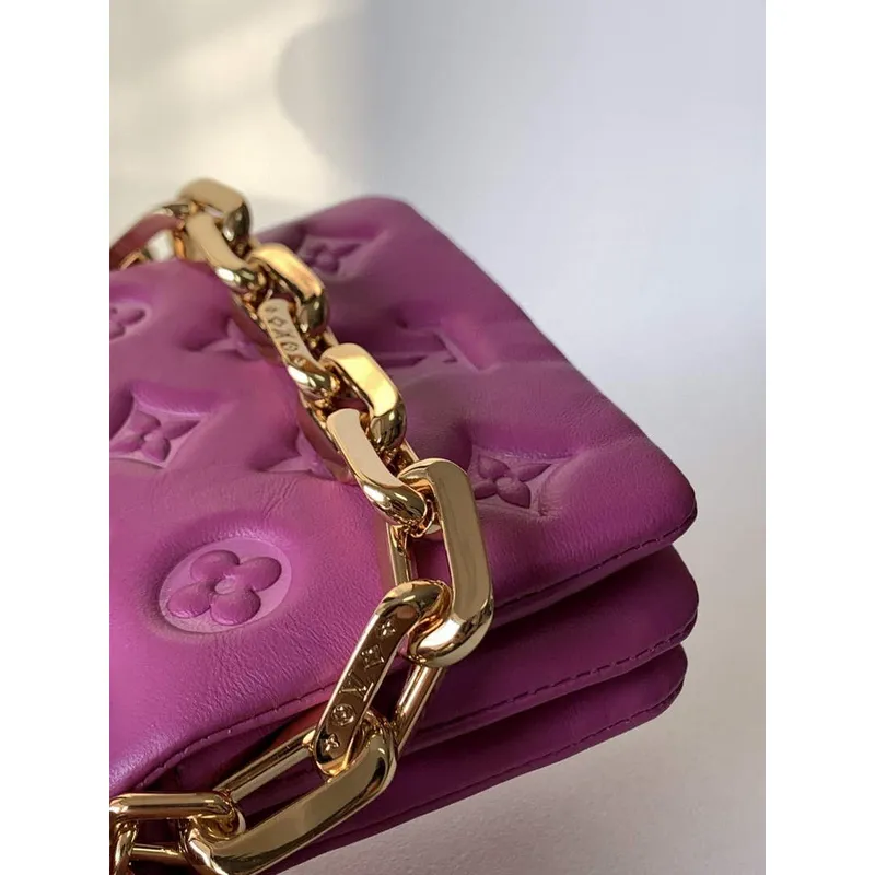 Louis Vuitton M81125 Pásková taška Coussin LV M81127 Taška Monogram Orchidée Purple