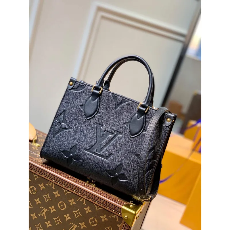 LV M45653 Louis Vuitton Onthego Pm Taška M45779 kůže Černá