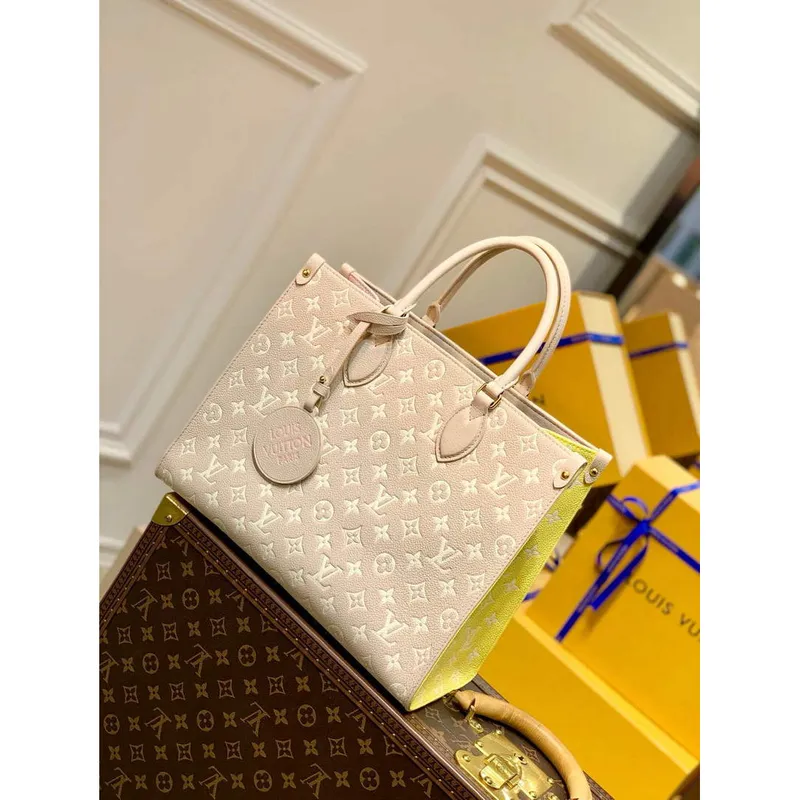 LV M46128 Louis Vuitton Onthego MM Taška M46060 Růžová