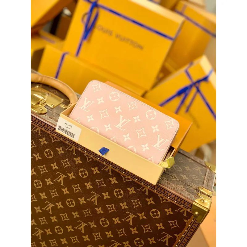 LV M81279 Louis Vuitton Zippy Wallet M81280 Růžová