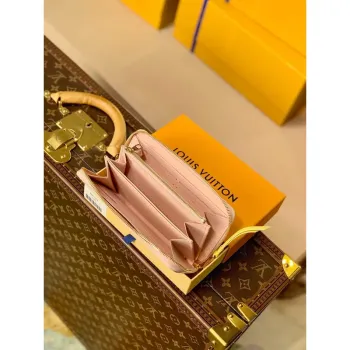 LV M81279 Louis Vuitton Zippy Wallet M81280 Růžová