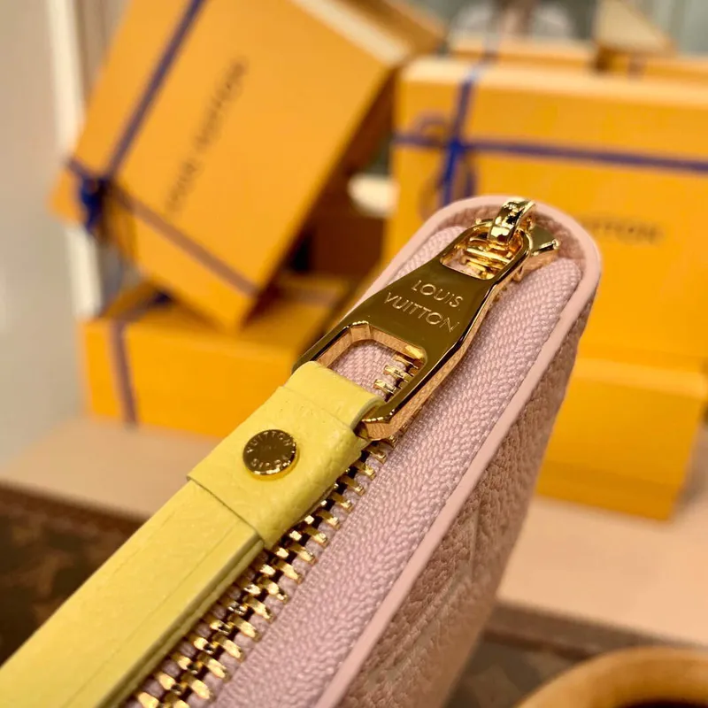 LV M81279 Louis Vuitton Zippy Wallet M81280 Růžová
