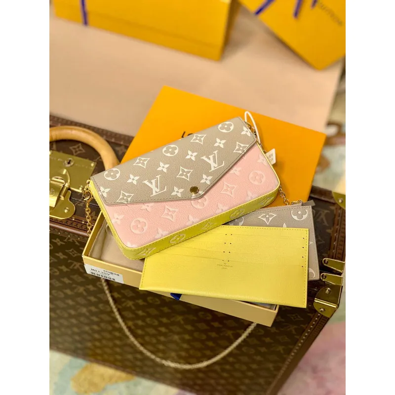 LV M81359 Louis Vuitton Felicie Pochette Taška Růžová