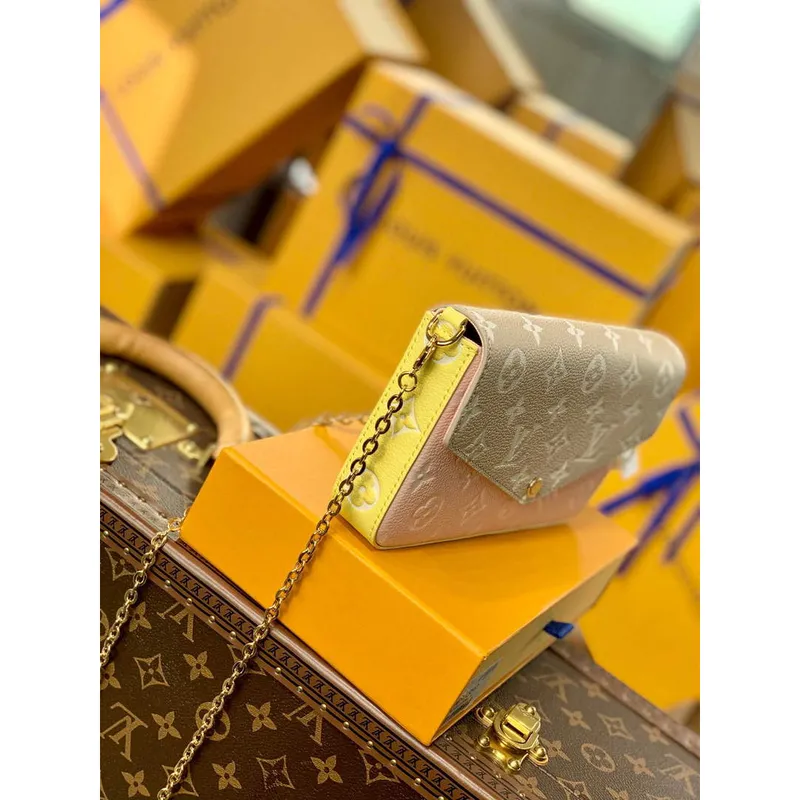 LV M81359 Louis Vuitton Felicie Pochette Taška Růžová
