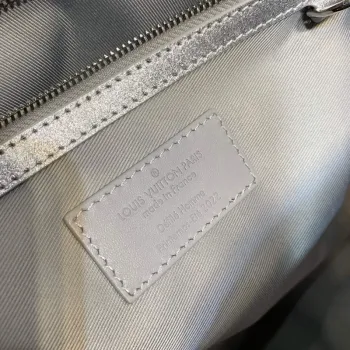 LV N58041 Louis Vuitton Keepall 50B Bandoulière Taška Stříbrná