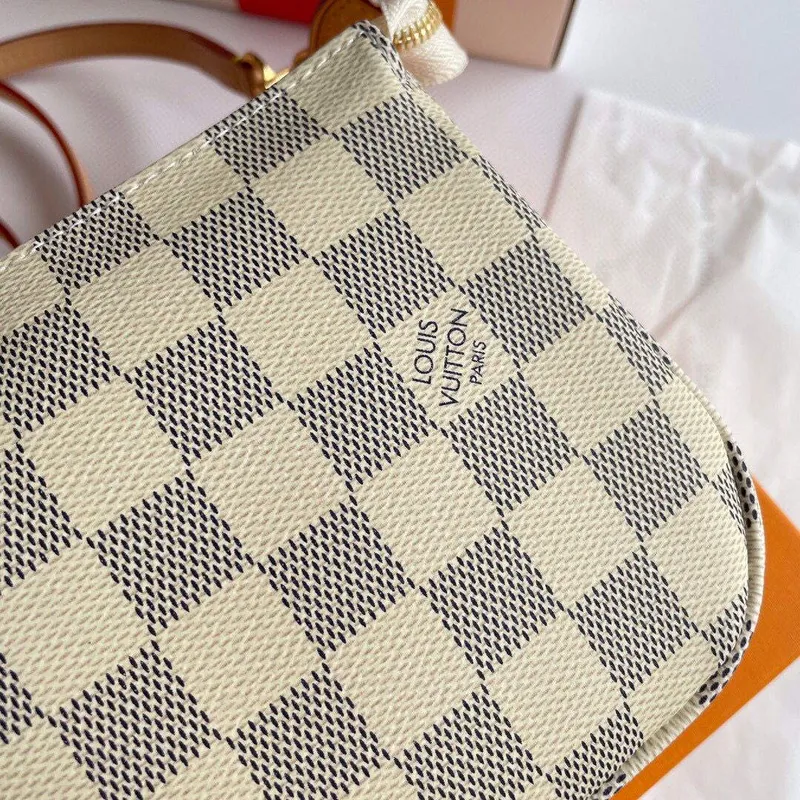 LV N41207 Louis Vuitton Pochette Accessoires Damier azur plátno