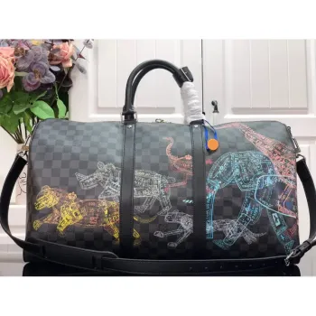 LV N45281 Louis Vuitton Keepall 50B Cestovní taška černá