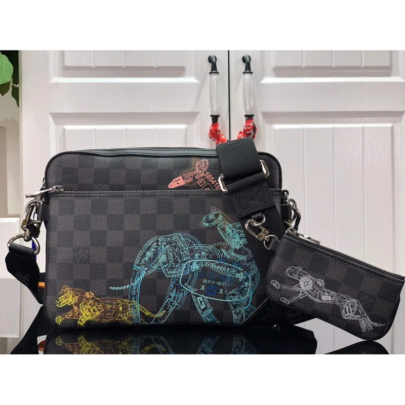LV N58040 Louis Vuitton Trio Messenger Bag Černá