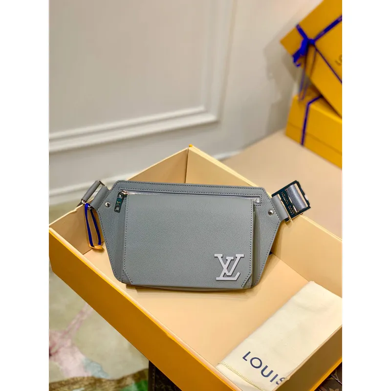 LV M59625 Louis Vuitton Nová taška přes rameno Šedá