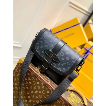 LV M45911 Louis Vuitton Saumur Messenger Černá