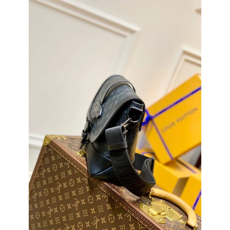 LV M45911 Louis Vuitton Saumur Messenger Černá