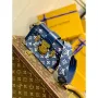 LV M59717 Louis Vuitton Petite Malle Džínová taška Modrá