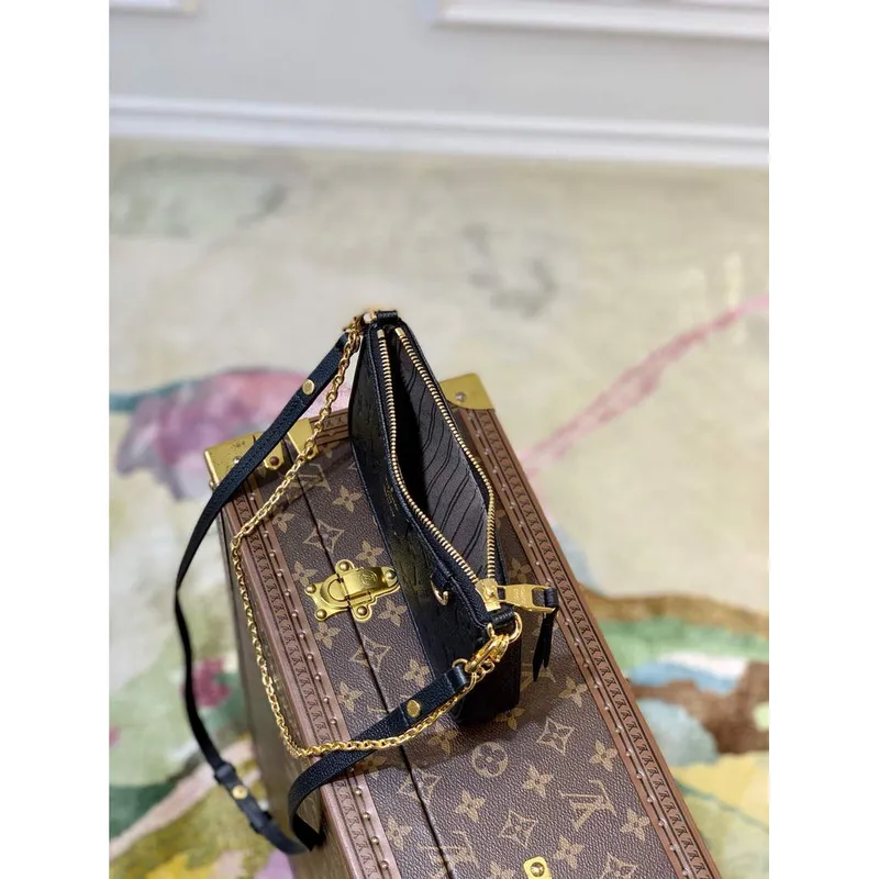 LV M80349 Louis Vuitton Easy Pouch On Strap Černá M81066