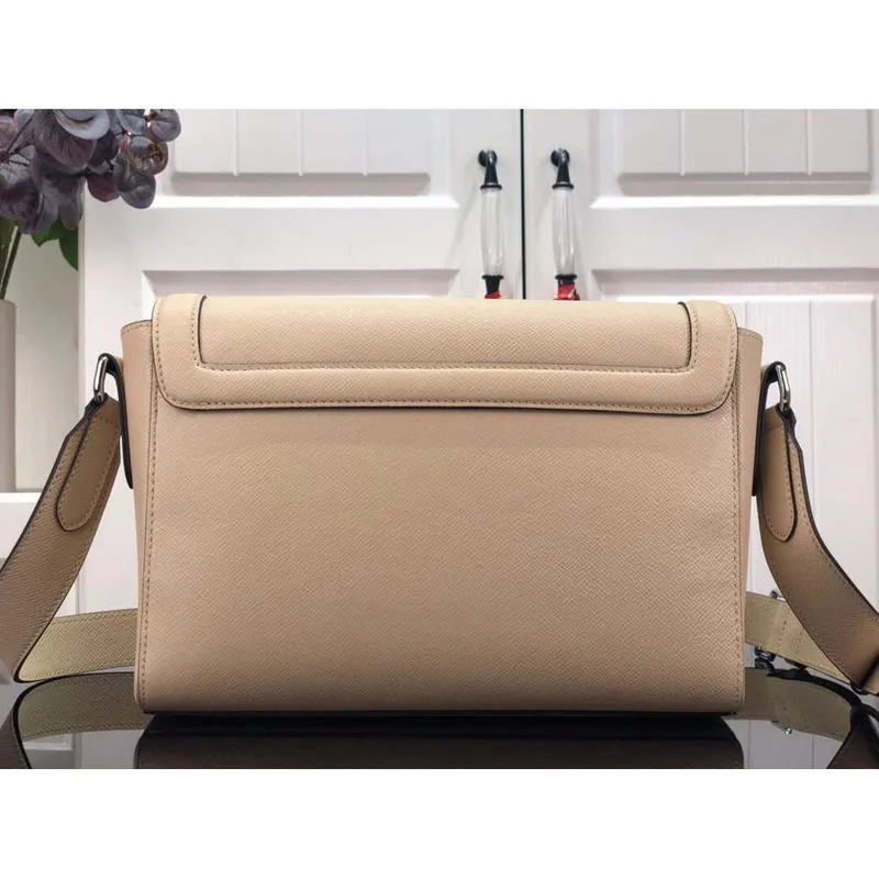 LV M30813 Louis Vuitton Nová taška přes rameno s klopou, béžová