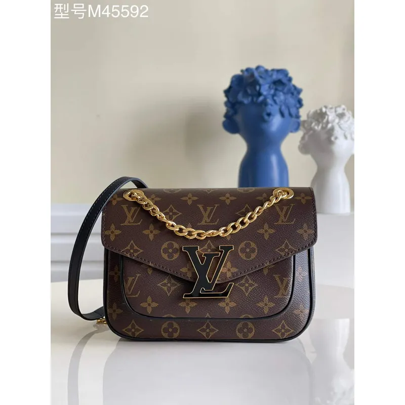 Louis Vuitton M45592 Passy Monogram LV M57888 v hnědé