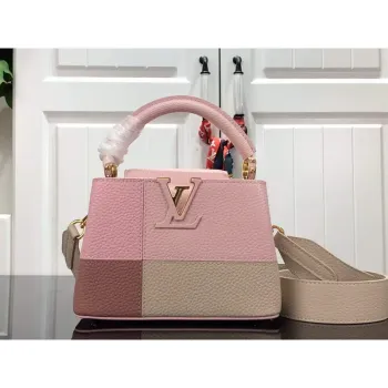 LV M59268 Louis Vuitton Capucines Mini Kabelka M59269 Růžová