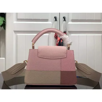 LV M59268 Louis Vuitton Capucines Mini Kabelka M59269 Růžová