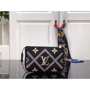LV M81140 Louis Vuitton Mini Pochette Accessoires Taška Černá